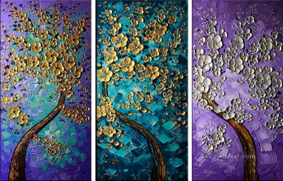 arbres panneaux Texture 3D Peintures à l'huile